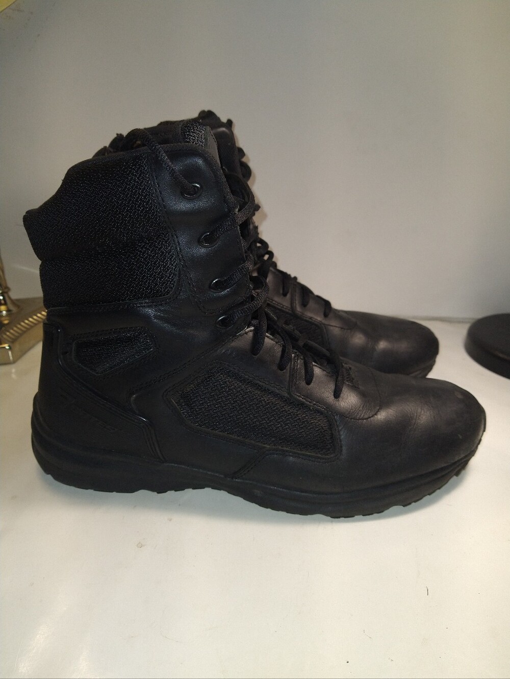 Bates Raide 8" Side Zip Tactical Combat Leather Boots Men's sz 13M (E05150).